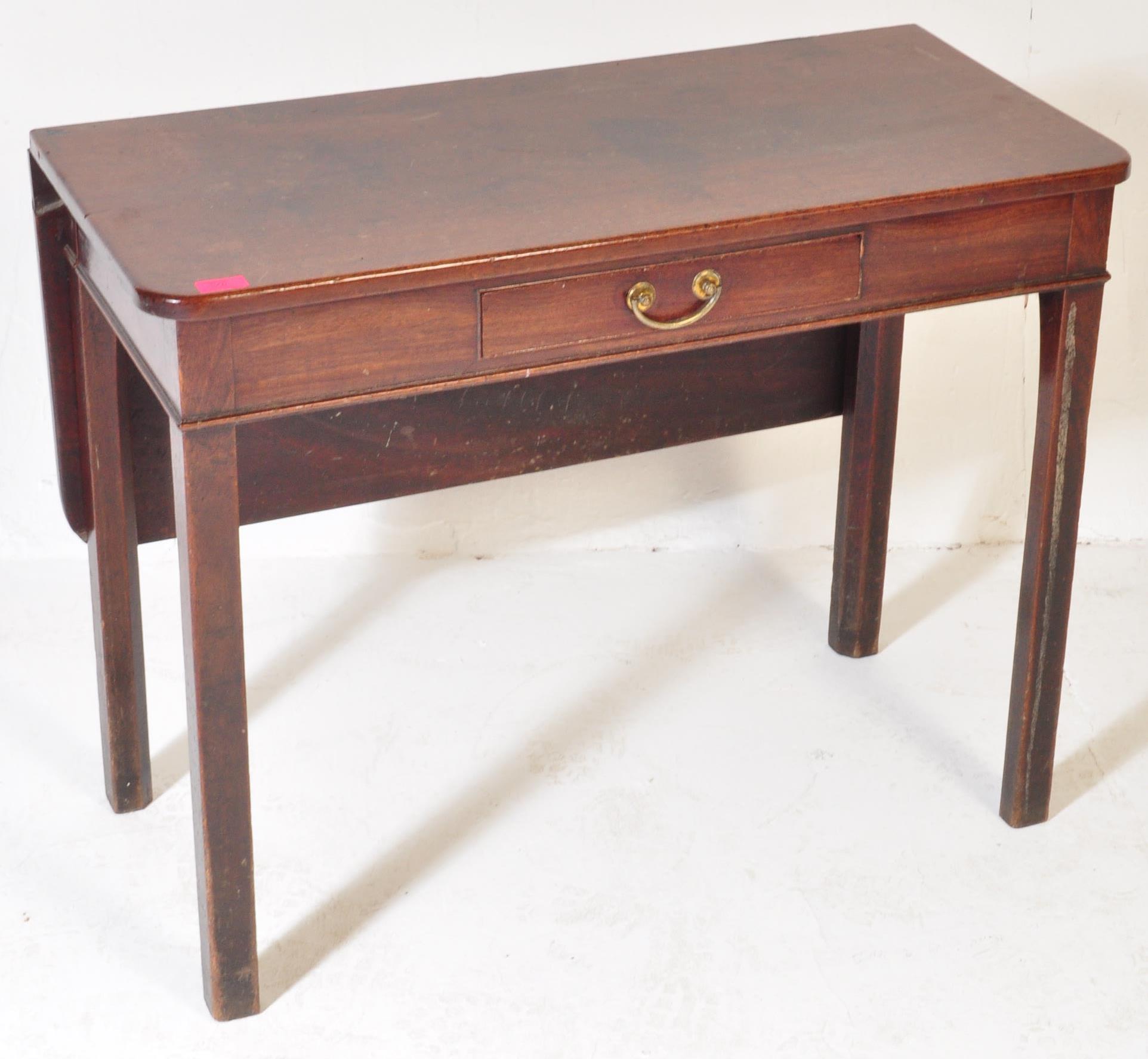 18TH CENTURY GEORGE III MAHOGANY WRITING TABLE DESK - Image 2 of 5