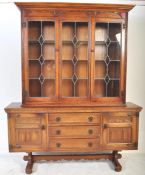 LARGE CONTINENTAL OAK SIDEBOARD DRESSER CABINET