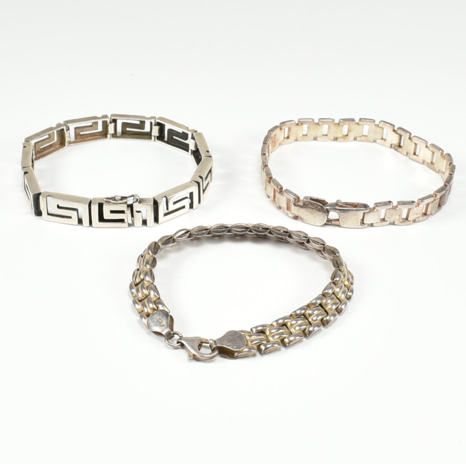 THREE 925 SILVER CHAIN BRACELETS - Image 2 of 3