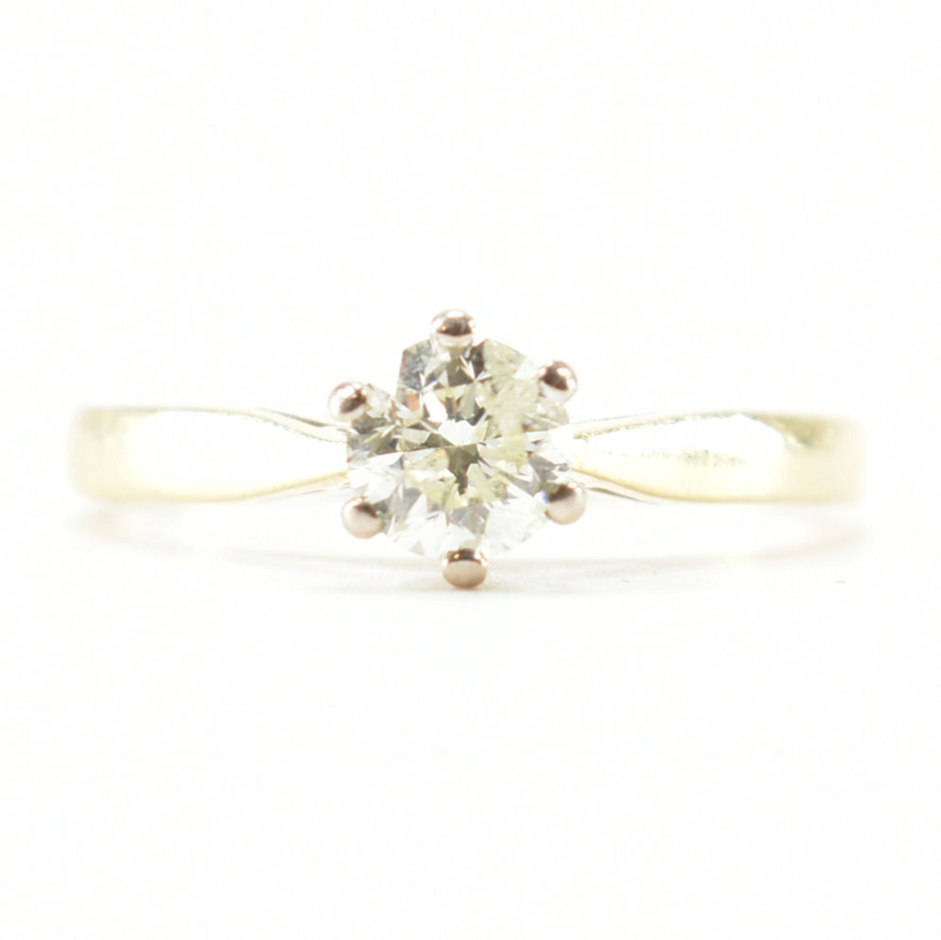 HALLMARKED 18CT GOLD & DIAMOND SOLITAIRE RING - Image 10 of 11