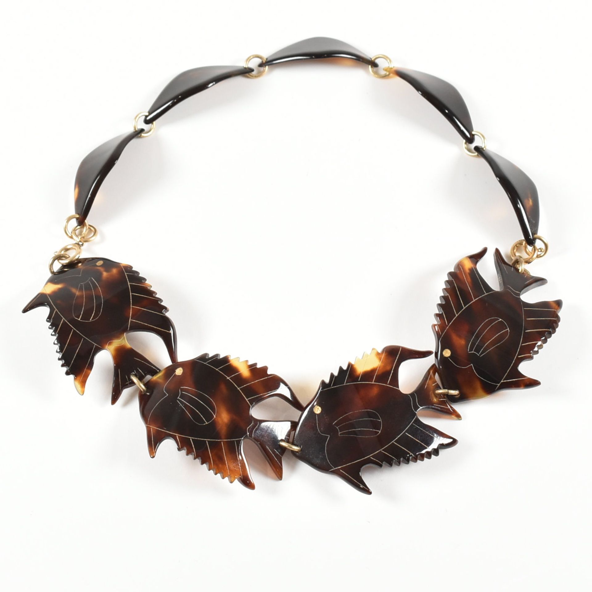 VINTAGE TORTOISE SHELL INTERCHANGEABLE NECKLACE BRACELET