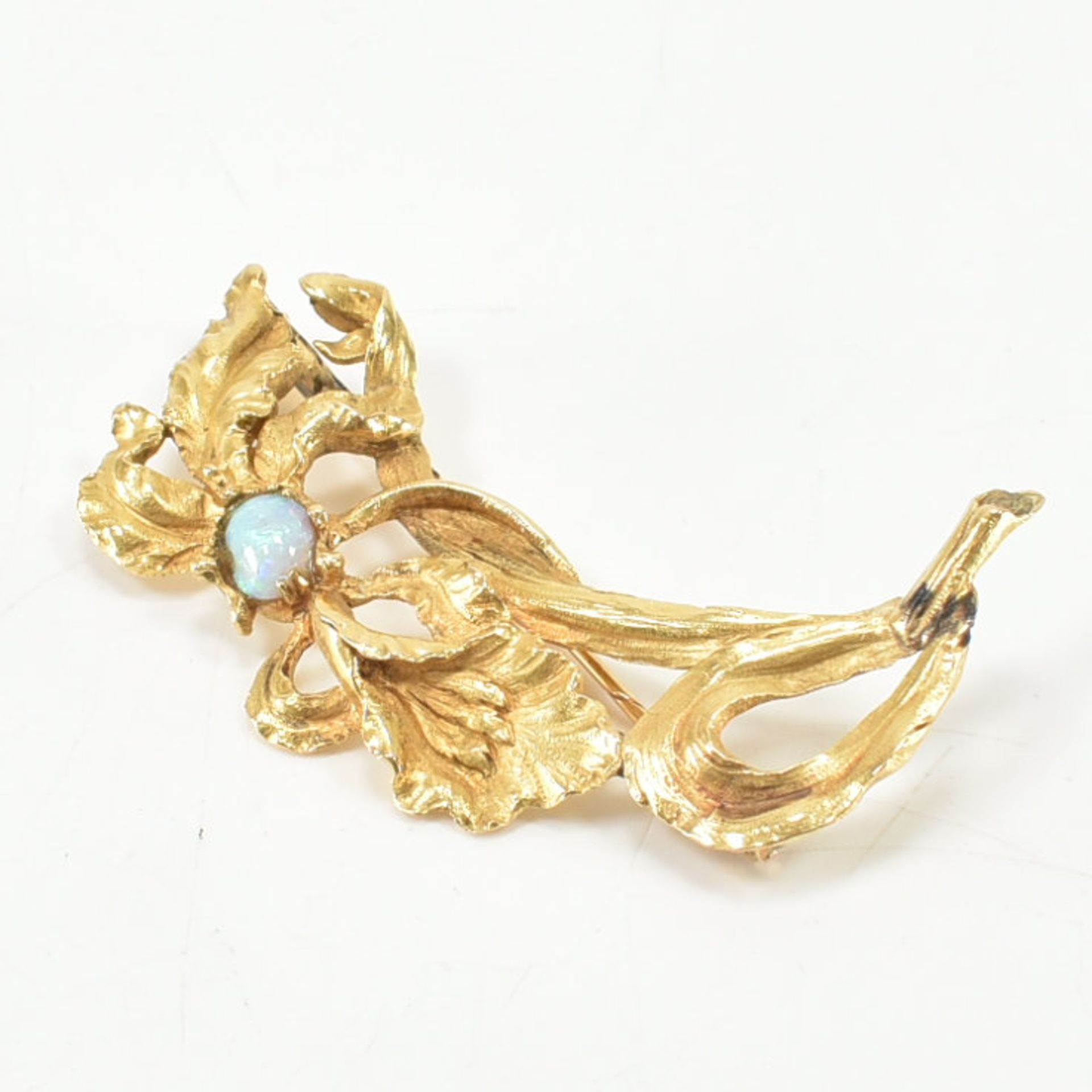 18CT GOLD & OPAL BROOCH PIN - Image 4 of 11