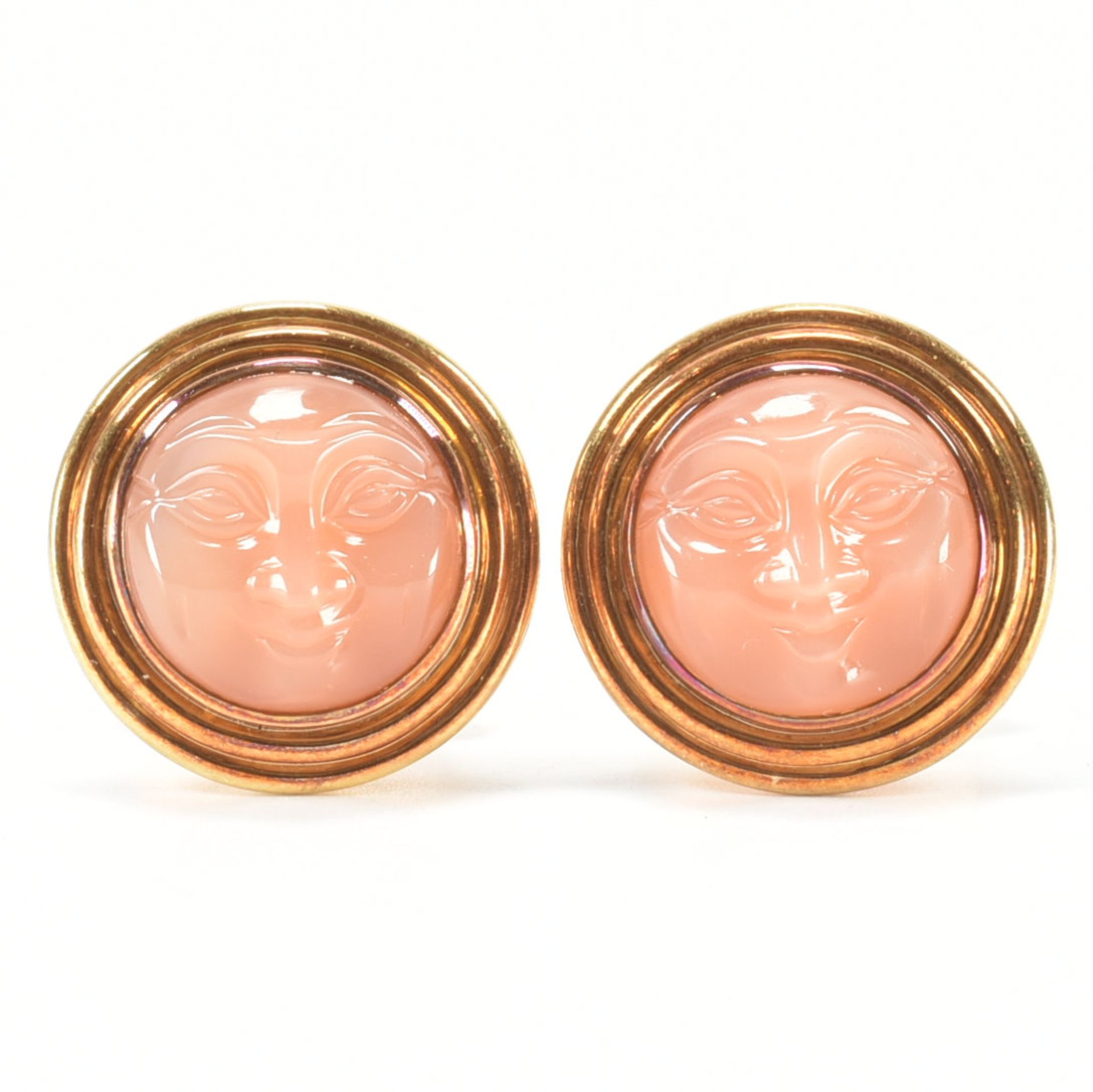 PAIR OF 18CT GOLD & MOONSTONE CUFFLINKS - Image 3 of 7