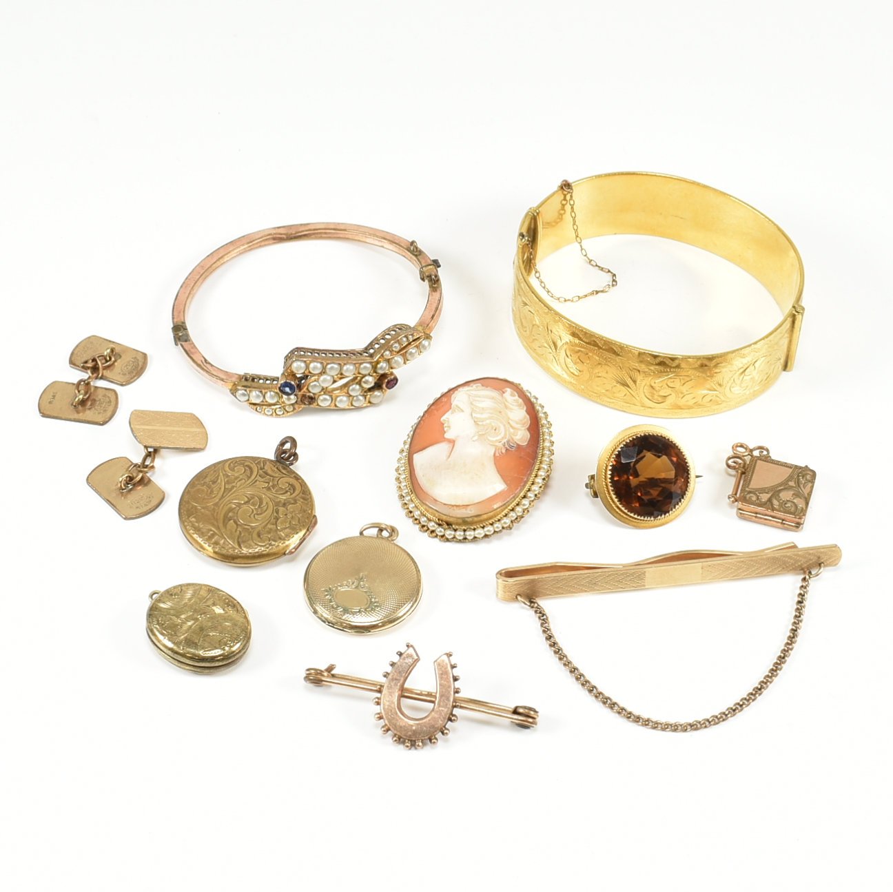 COLLECTION OF ASSORTED GOLD PLATED JEWELLERY - Image 2 of 6