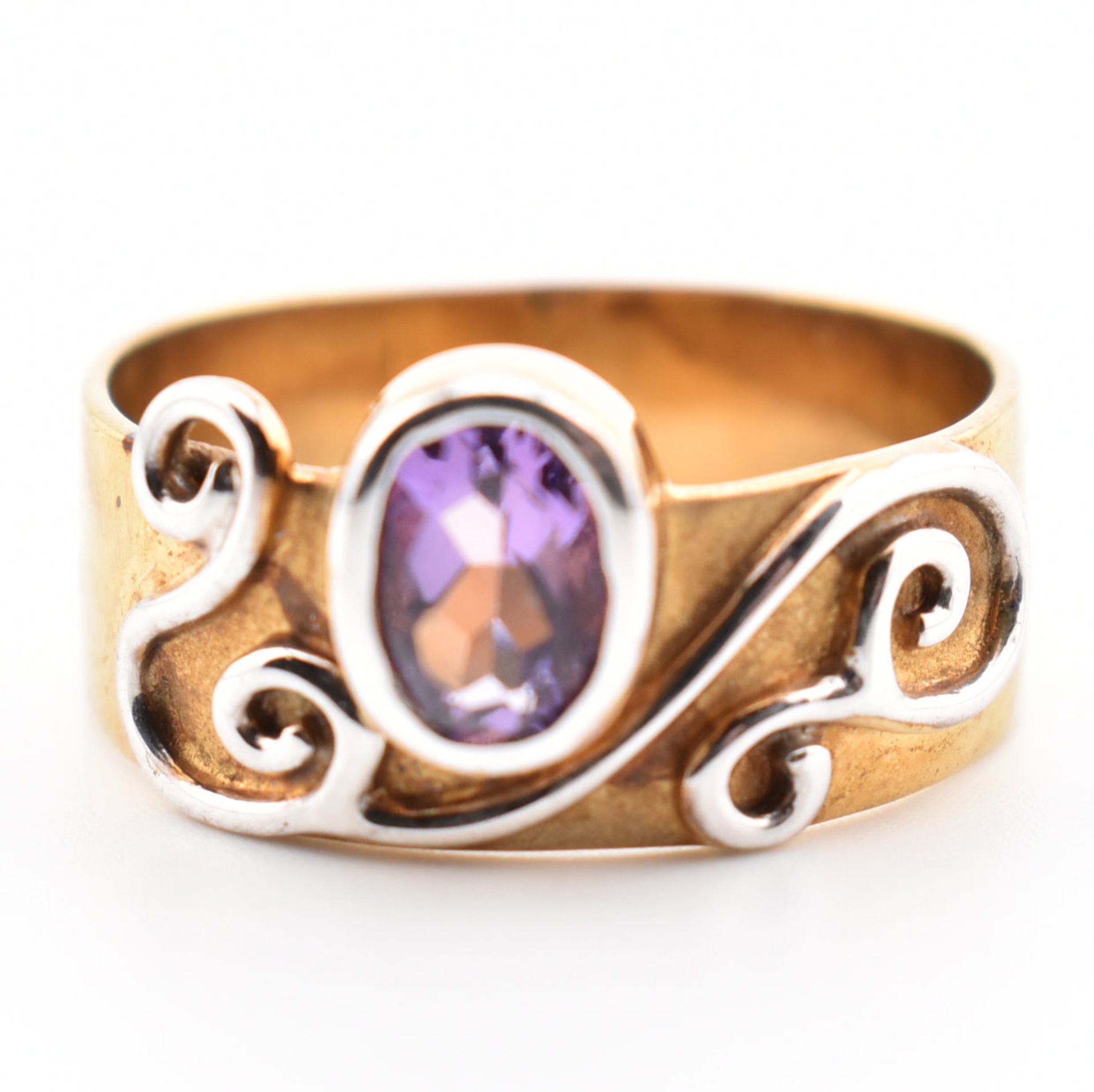 CLOGAU HALLMARKED 9CT GOLD & AMETHYST RING