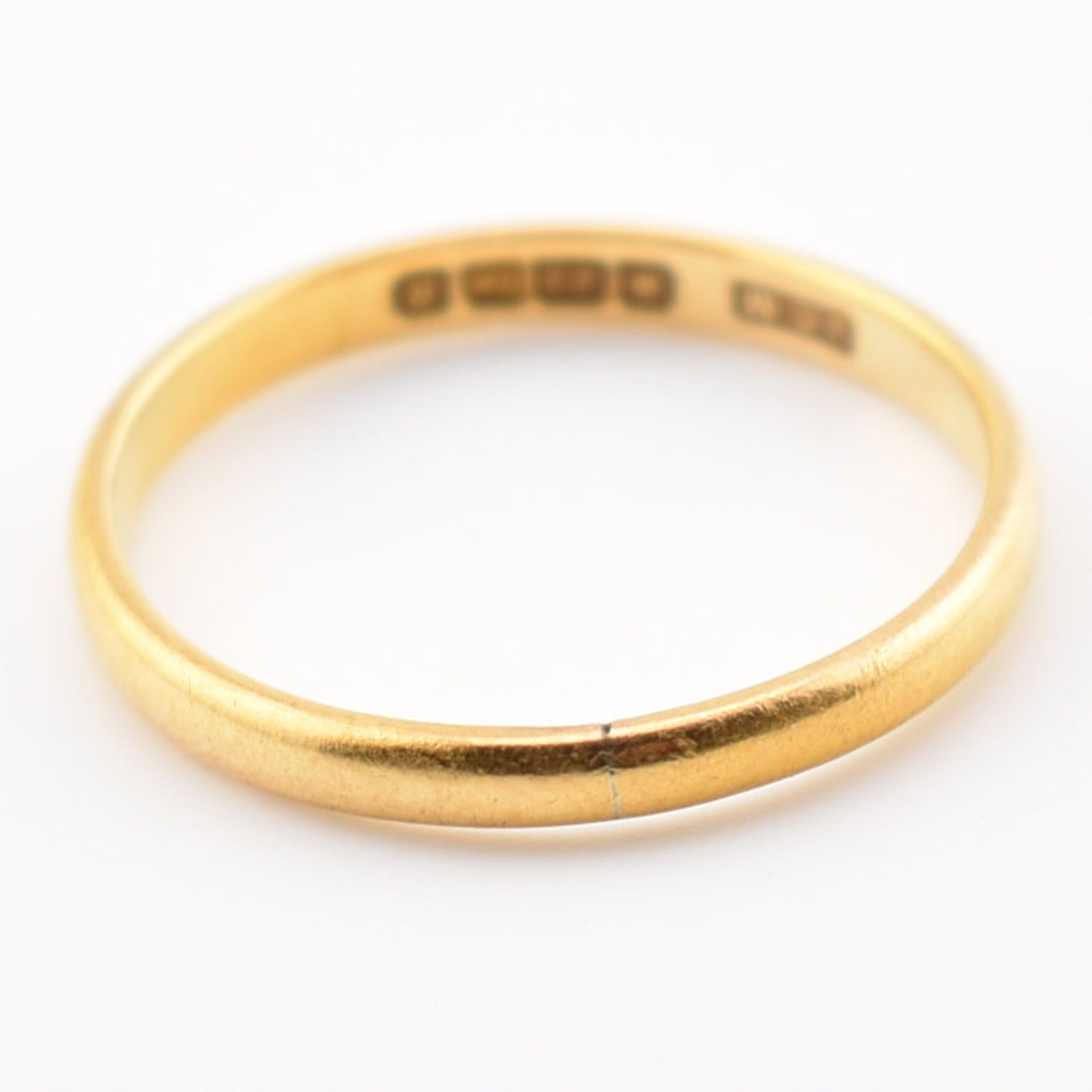 VICTORIAN HALLMARKED 22CT GOLD BAND RING - Bild 3 aus 4