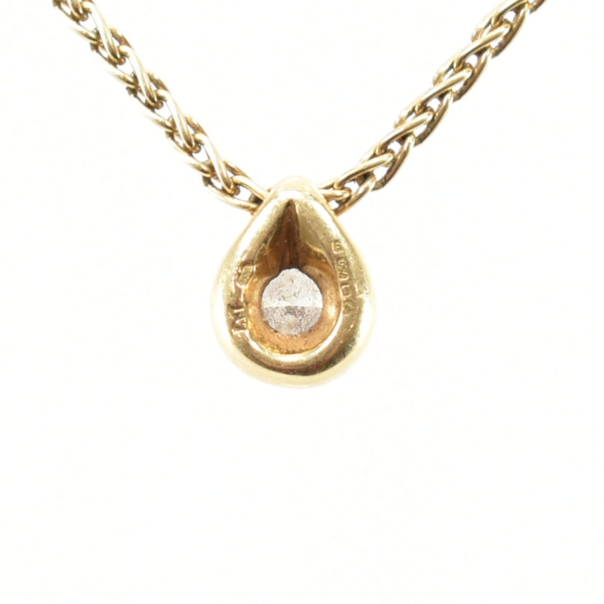 HALLMARKED 18CT GOLD & DIAMOND NECKLACE PENDANT & CHAIN - Image 3 of 9