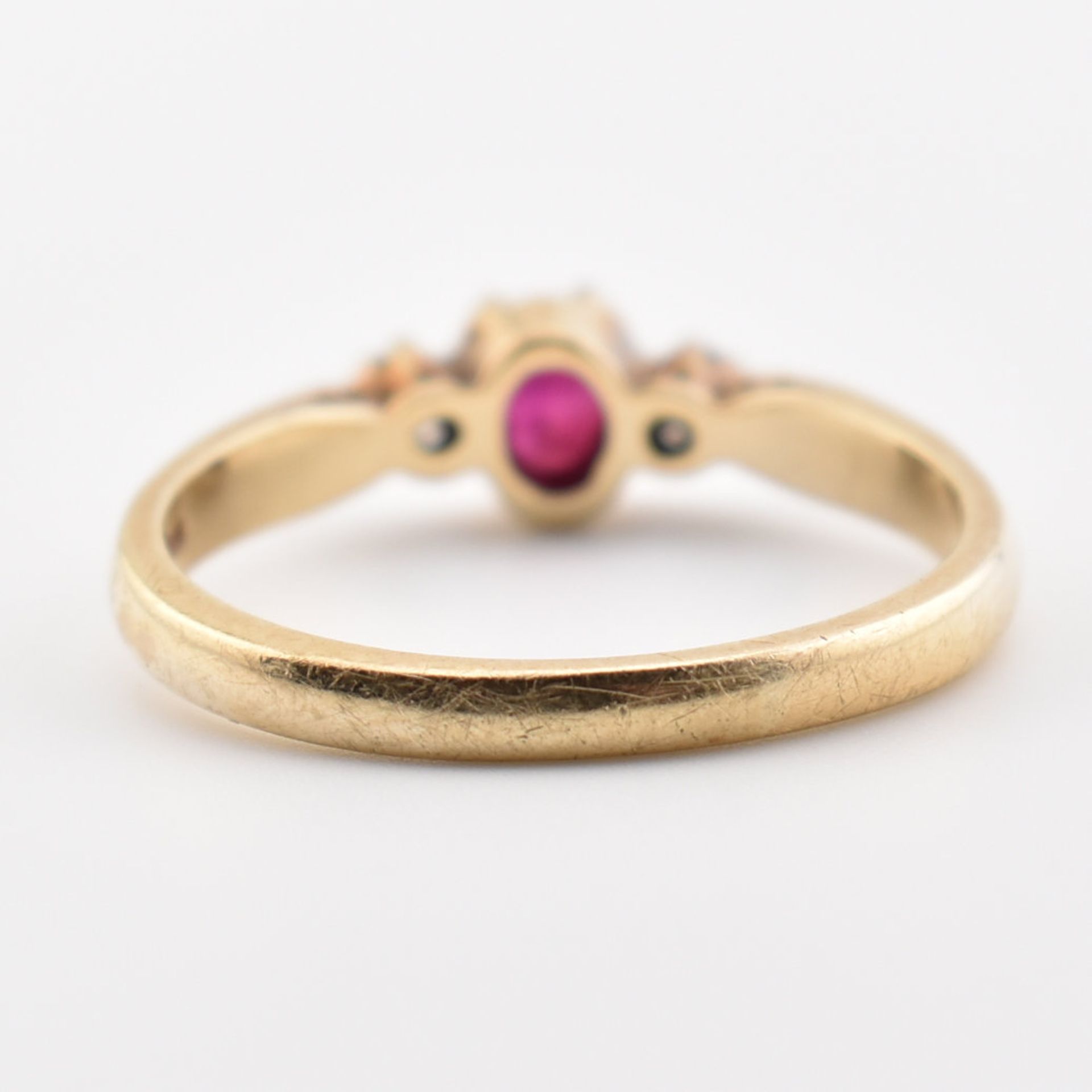 HALLMARKED 9CT GOLD RUBY & DIAMOND RING - Image 7 of 7