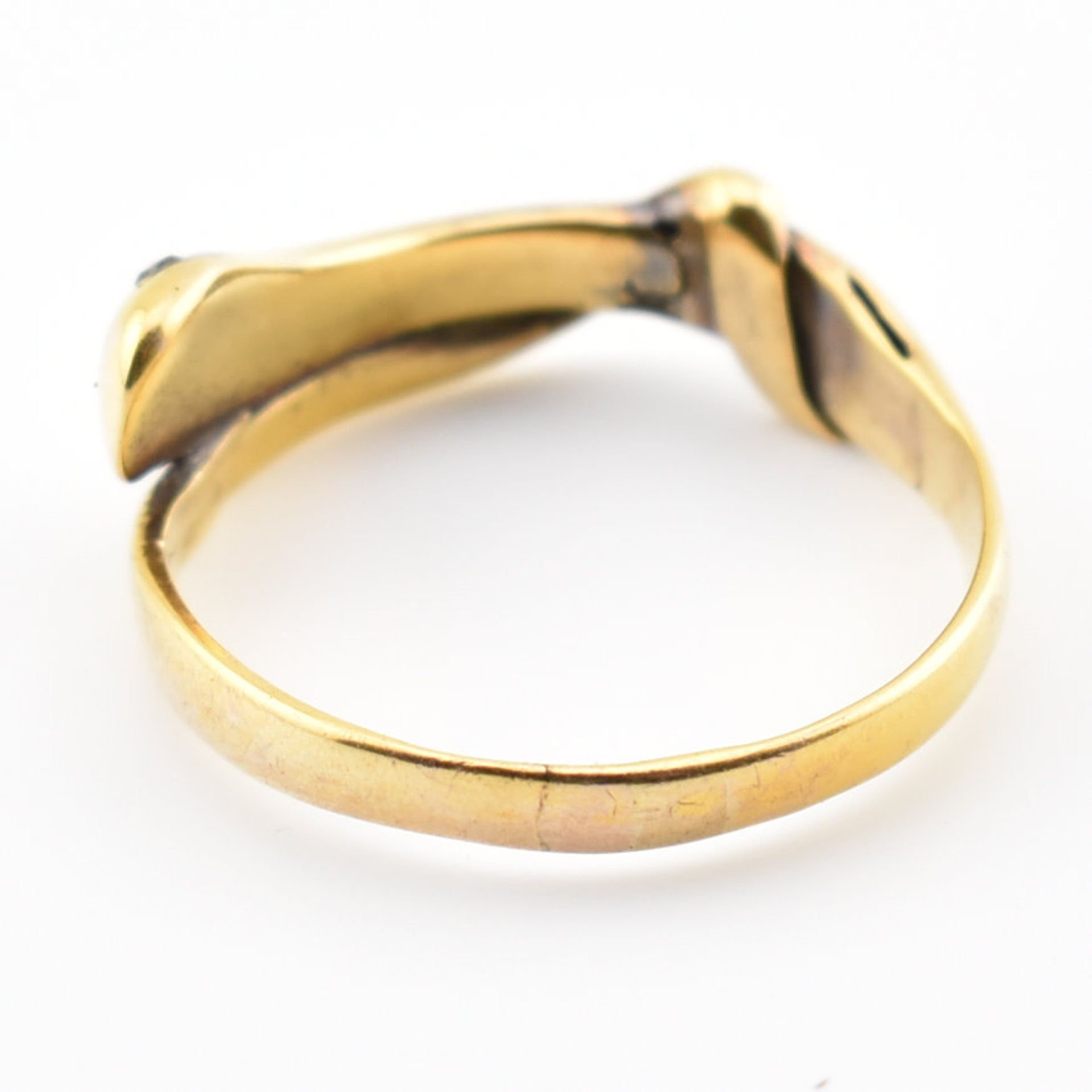 VICTORIAN GOLD & DIAMOND SNAKE RING - Image 8 of 15