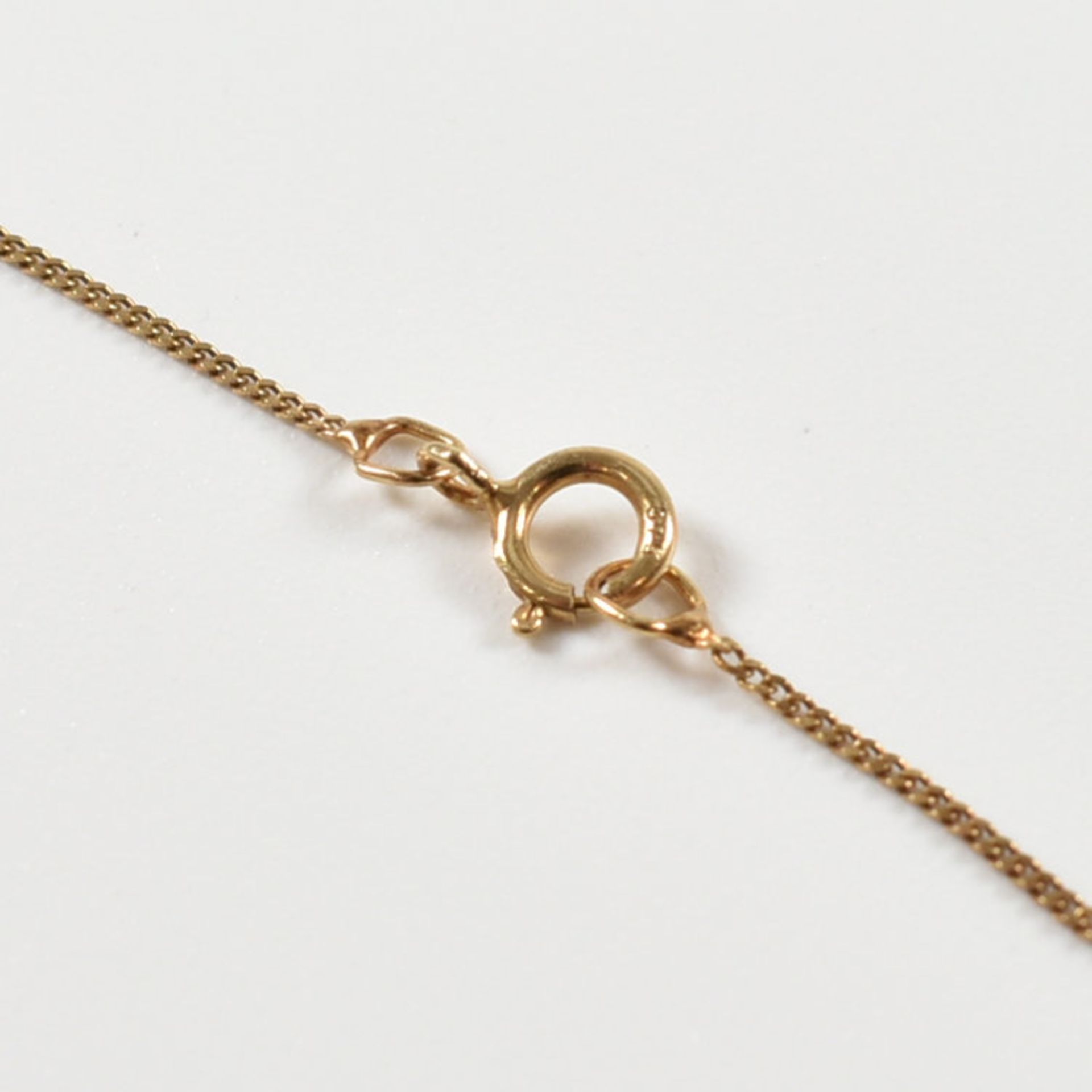 9CT BICOLOUR GOLD & DIAMOND PENDANT NECKLACE - Image 4 of 5