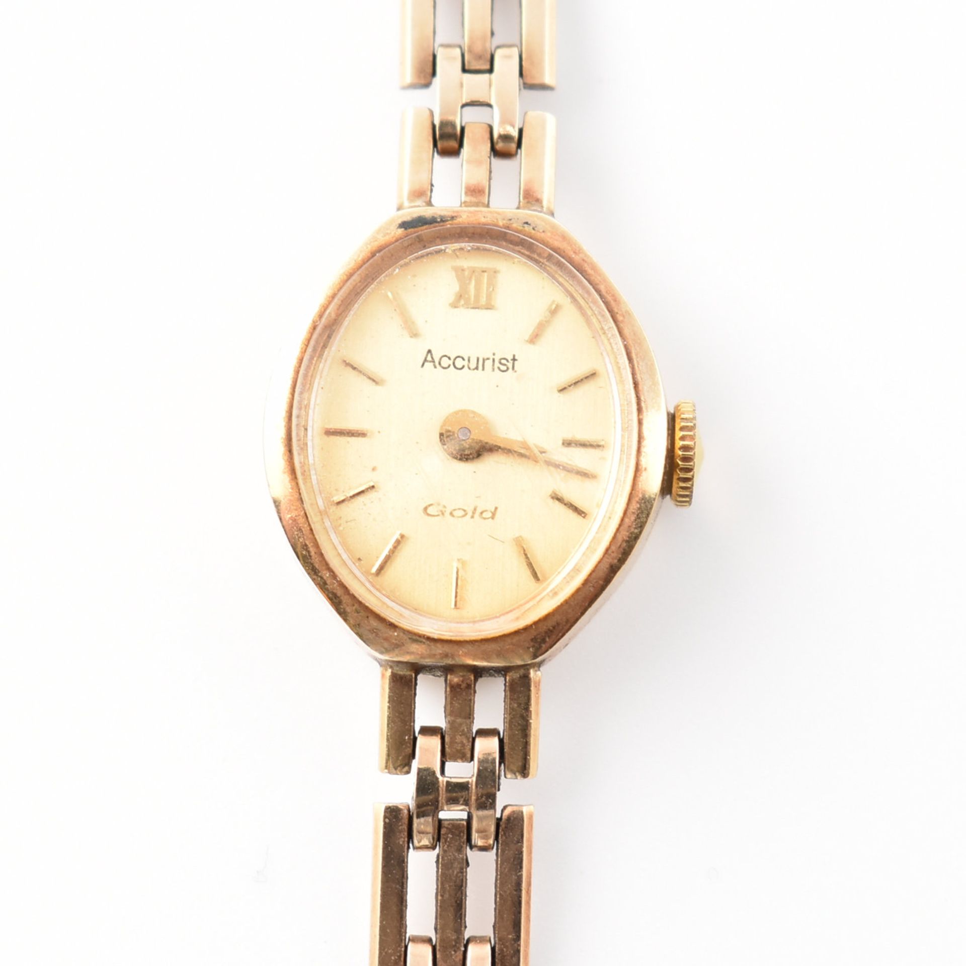 HALLMARKED 9CT GOLD ACCURIST COCKTAIL WRISTWATCH