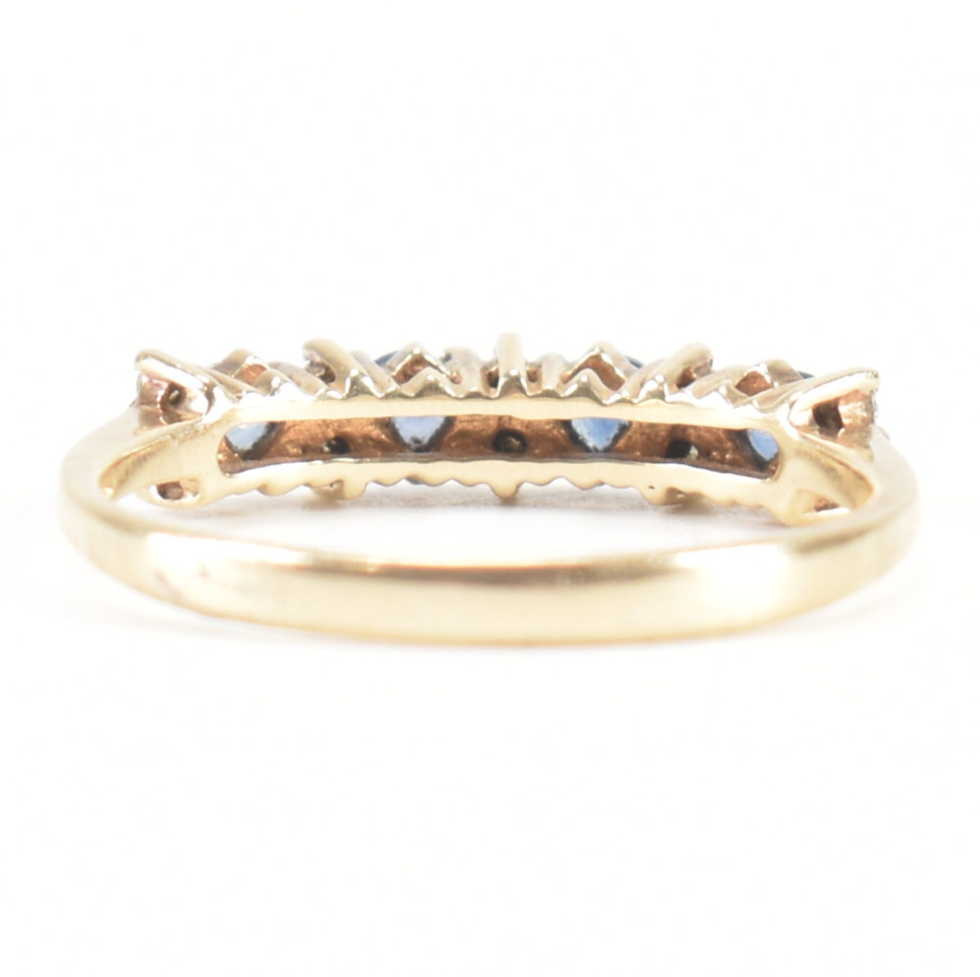 HALLMARKED 9CT GOLD SAPPHIRE & DIAMOND RING - Image 3 of 8