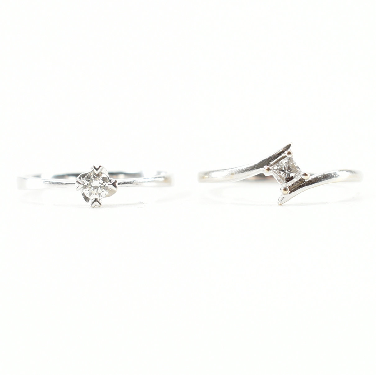 TWO 18CT WHITE GOLD & DIAMOND SOLITAIRE RINGS - Image 14 of 14