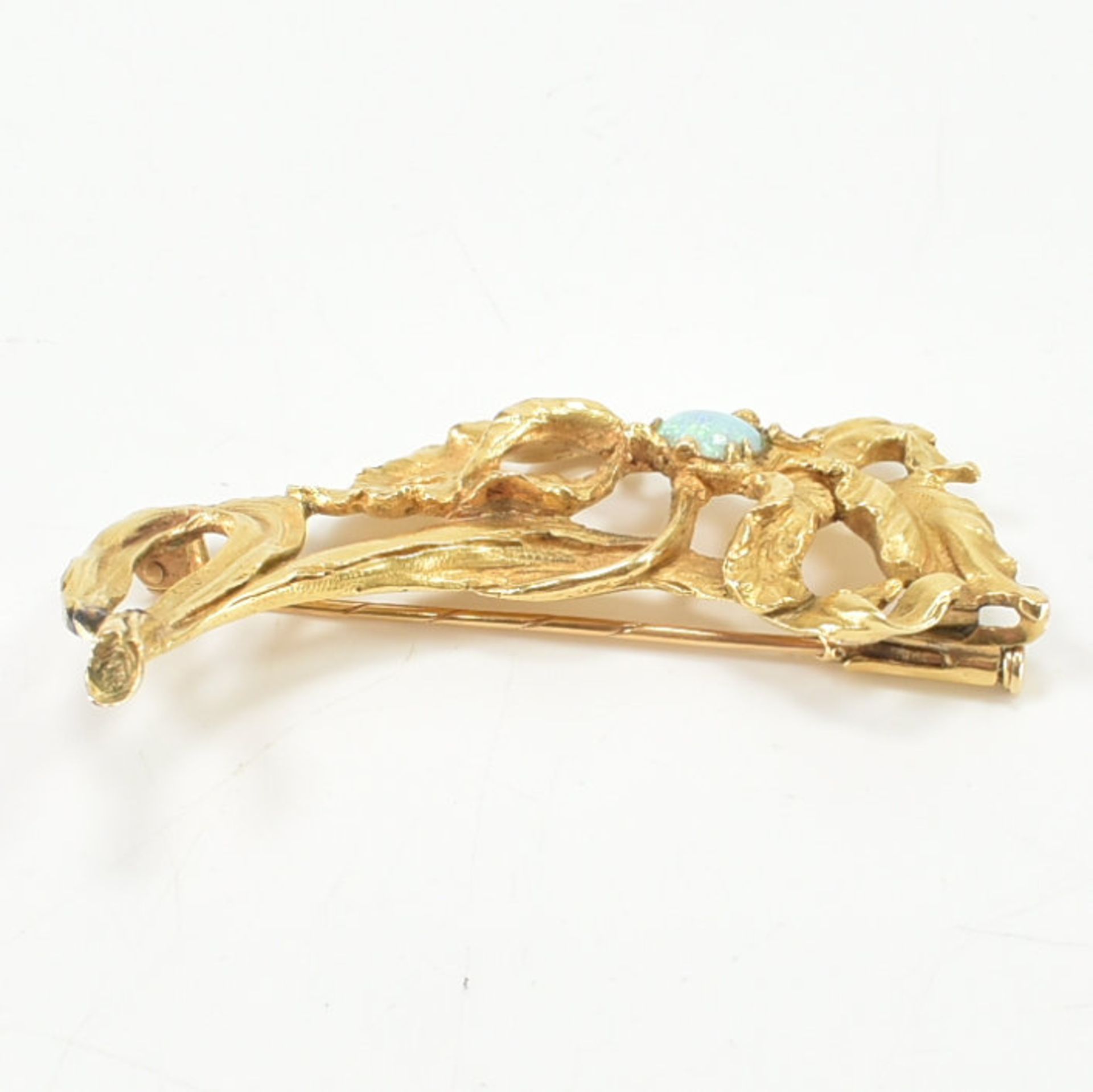 18CT GOLD & OPAL BROOCH PIN - Image 5 of 11