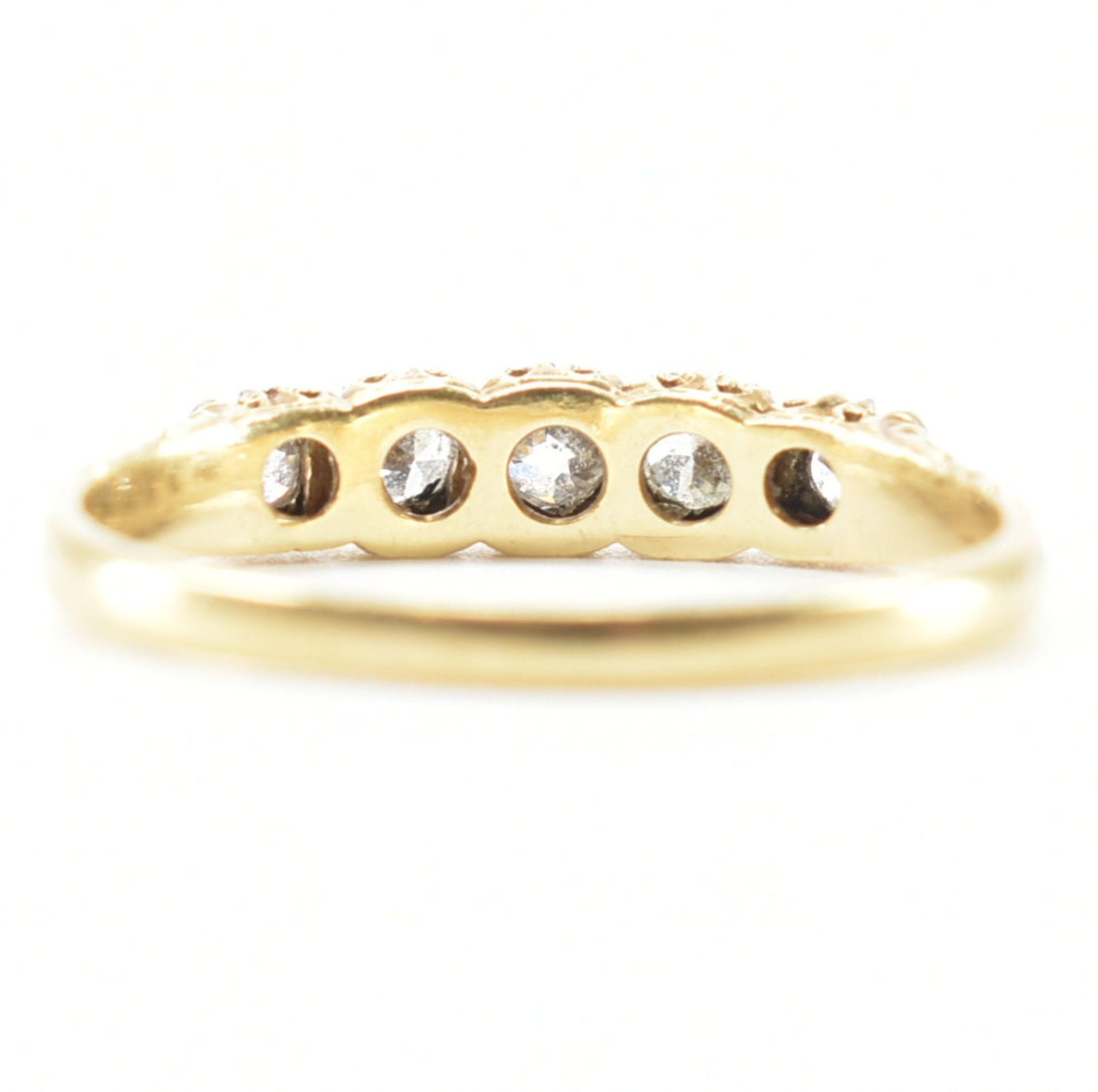 GOLD & DIAMOND FIVE STONE RING - Bild 4 aus 7