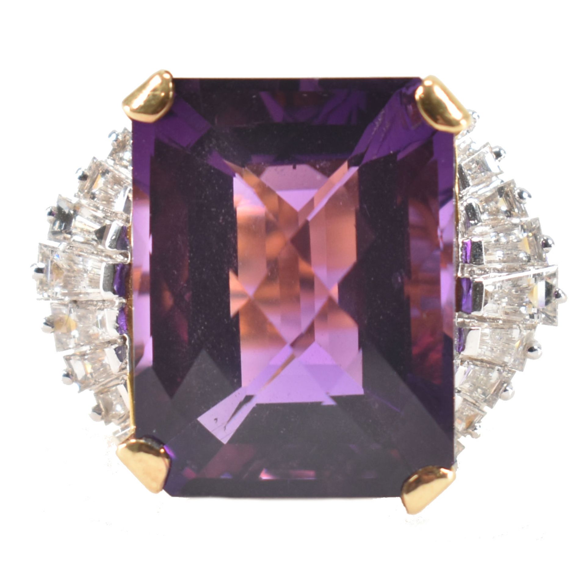 AMETHYST & DIAMOND COCKTAIL RING