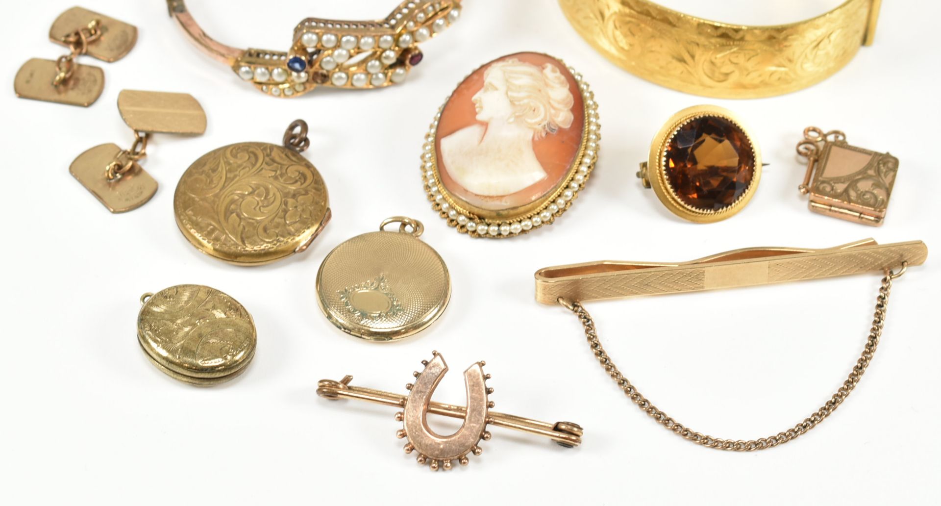 COLLECTION OF ASSORTED GOLD PLATED JEWELLERY - Bild 5 aus 6