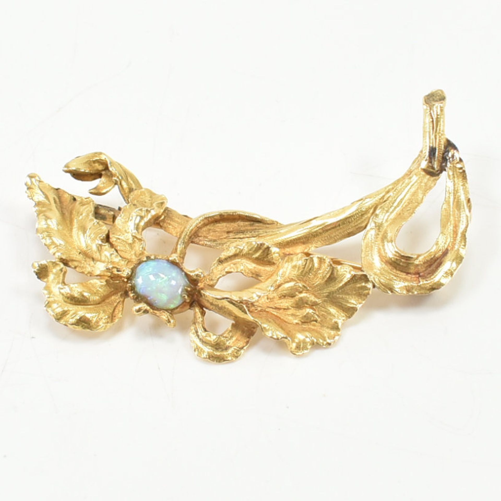 18CT GOLD & OPAL BROOCH PIN - Image 2 of 11