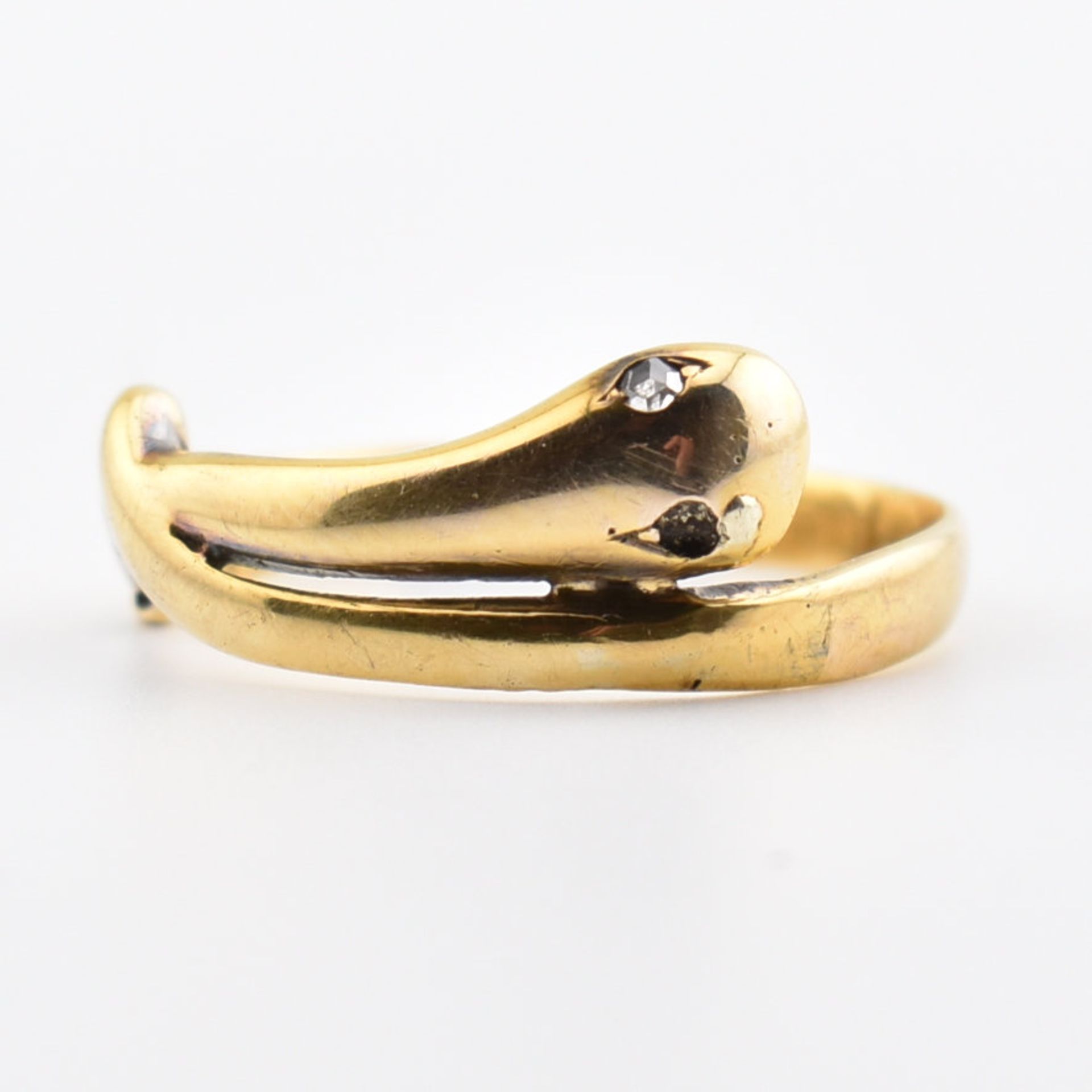 VICTORIAN GOLD & DIAMOND SNAKE RING