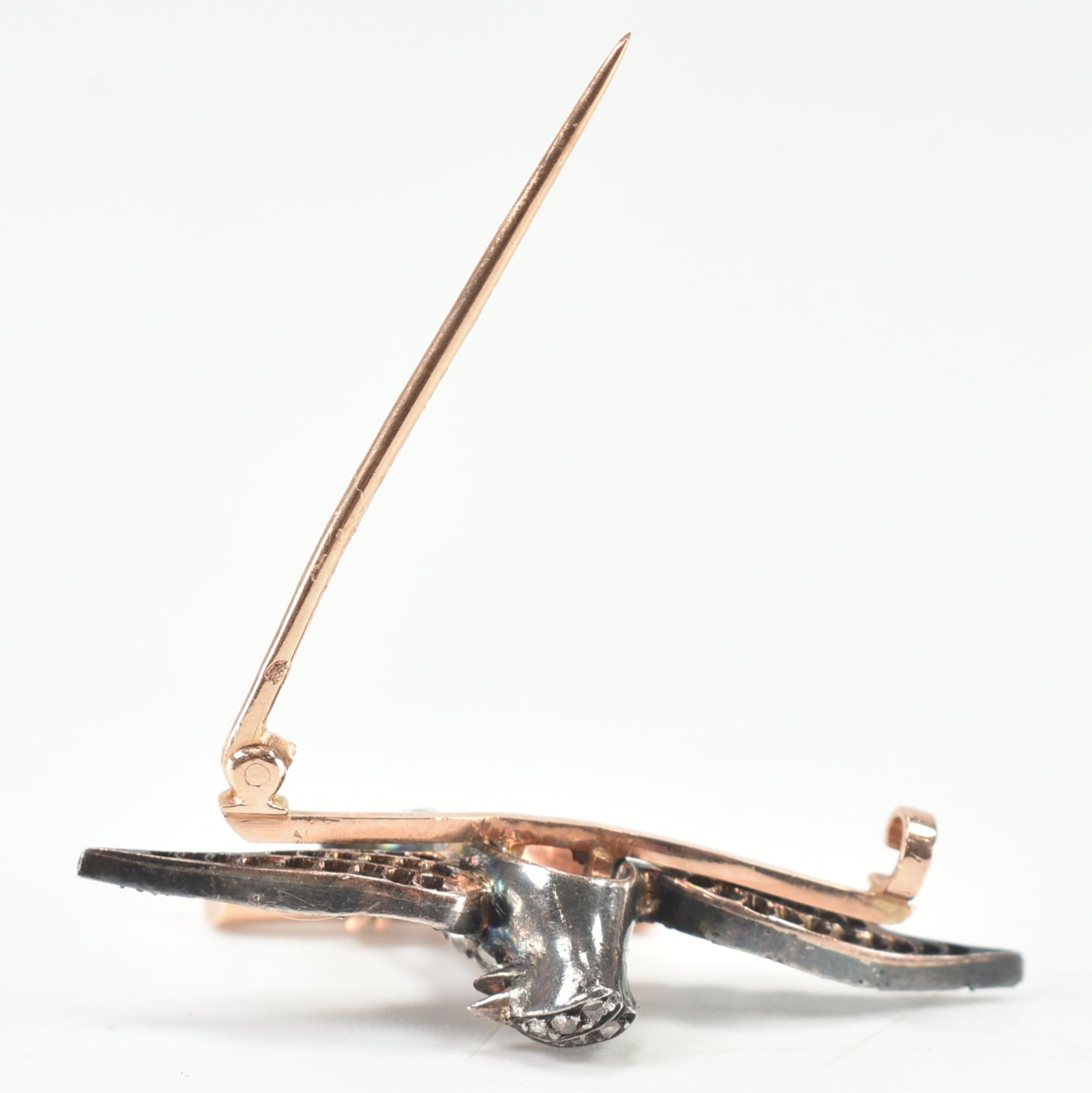 19TH CENTURY DIAMOND BIRD BROOCH PIN - Image 9 of 9