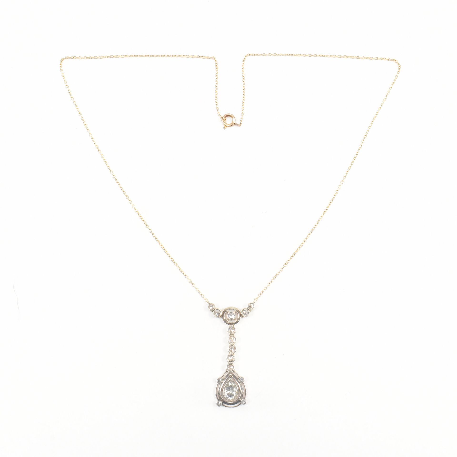 EDWARDIAN GOLD & DIAMOND PENDANT NECKLACE - Image 2 of 5