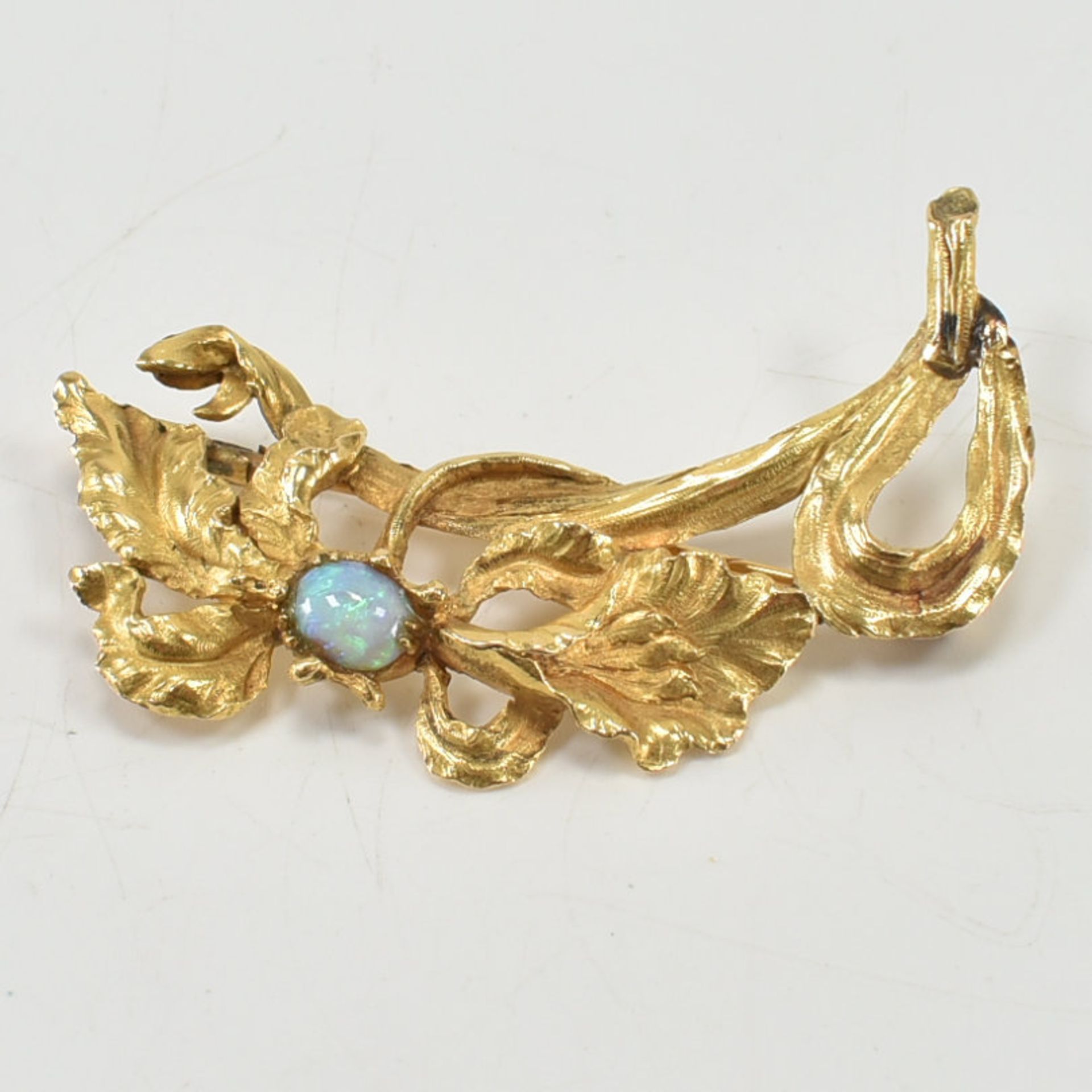 18CT GOLD & OPAL BROOCH PIN - Image 3 of 11