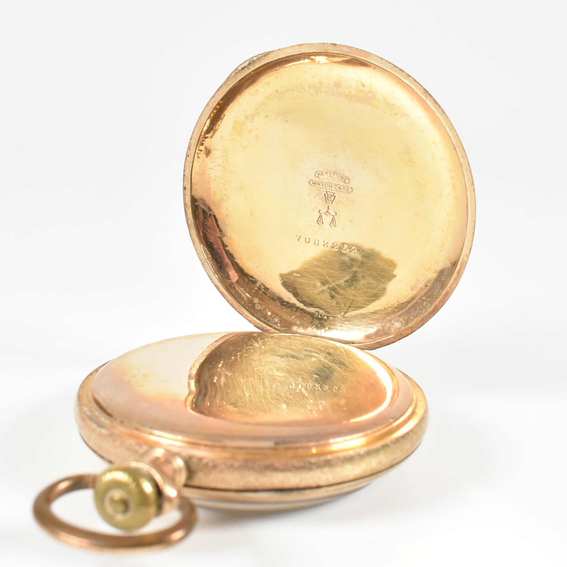 VINTAGE GOLD PLATED ELGIN POCKET WATCH - Image 4 of 6