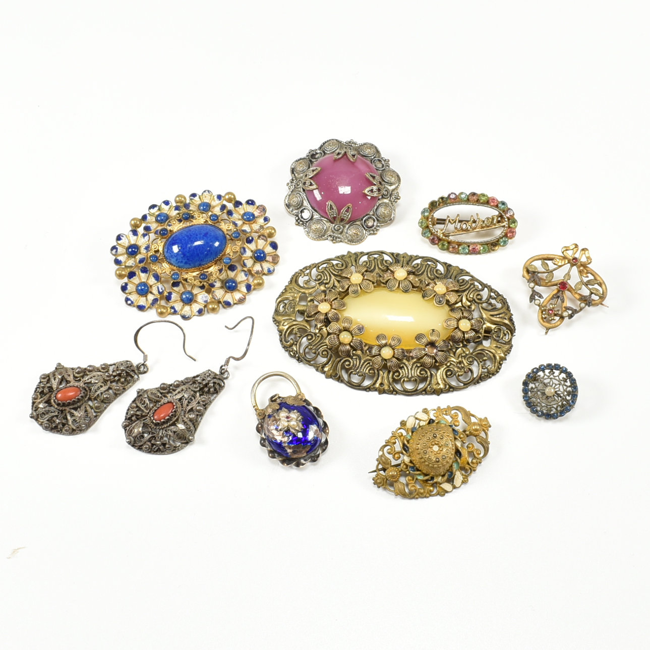 COLLECTION OF ASSORTED CZECH STYLE JEWELLERY - Image 2 of 8