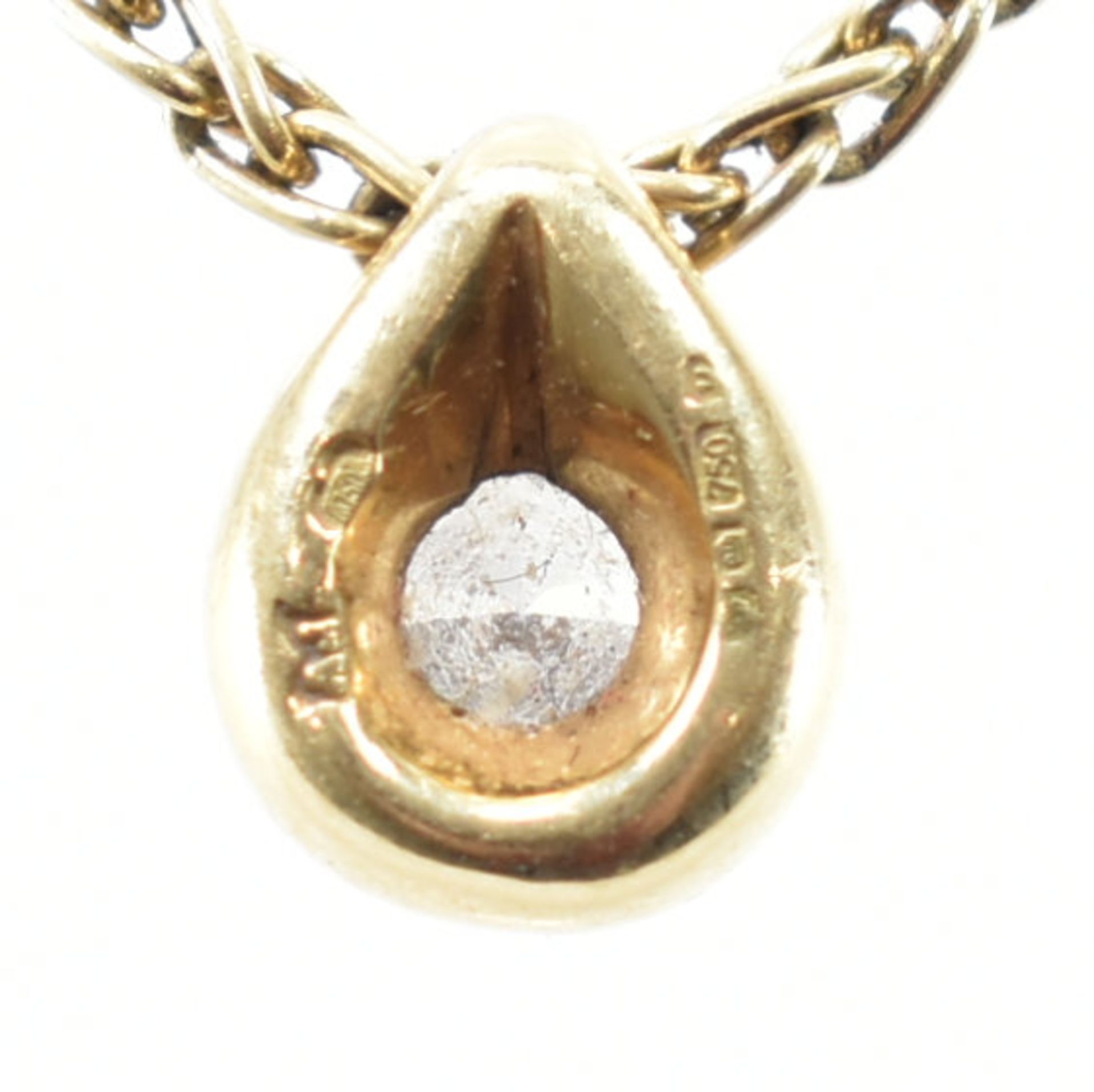 HALLMARKED 18CT GOLD & DIAMOND NECKLACE PENDANT & CHAIN - Image 4 of 9