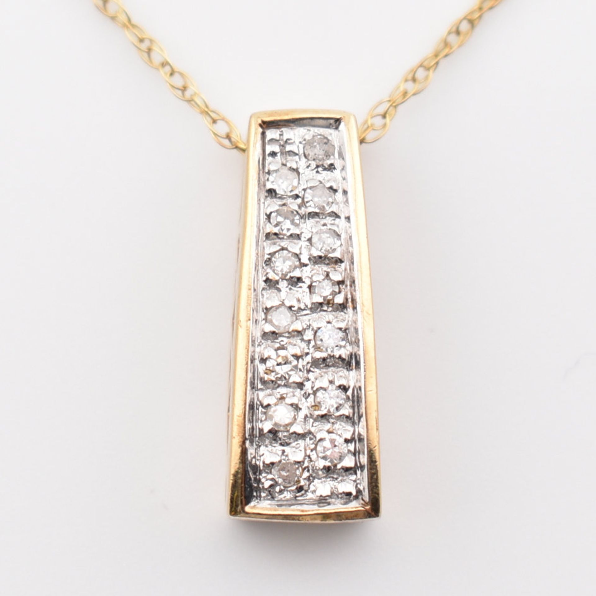 HALLMARKED 9CT GOLD & DIAMOND PENDANT NECKLACE - Bild 5 aus 5