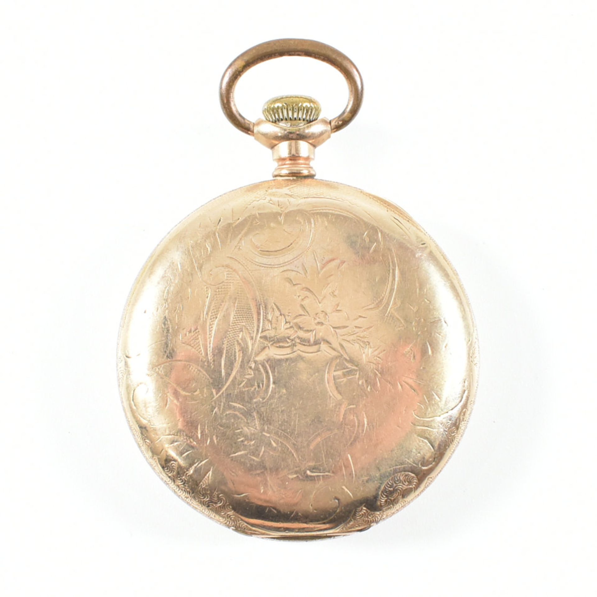 VINTAGE GOLD PLATED ELGIN POCKET WATCH - Image 3 of 6