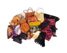 LARGE SELECTION OF VINTAGE FABRIC & WOMENS ACCESSORIES