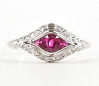 PLATINUM SPINEL & DIAMOND RING