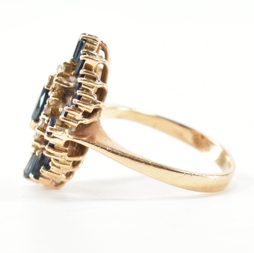 GOLD SPINEL & DIAMOND CLUSTER DRESS RING - Image 2 of 7