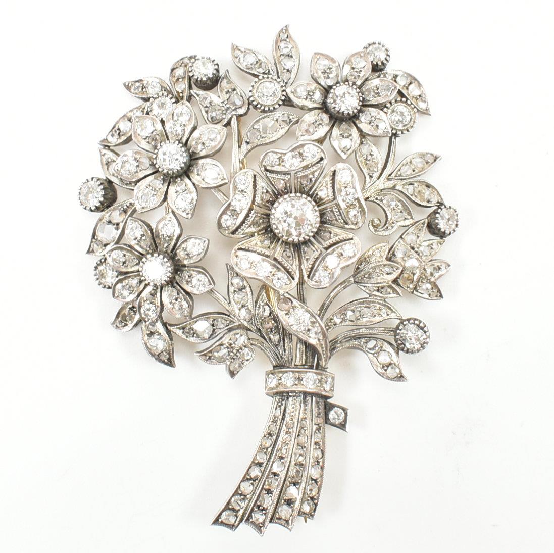 1920S DIAMOND BOUQUET BROOCH PIN