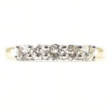 18CT GOLD & DIAMOND FIVE STONE RING