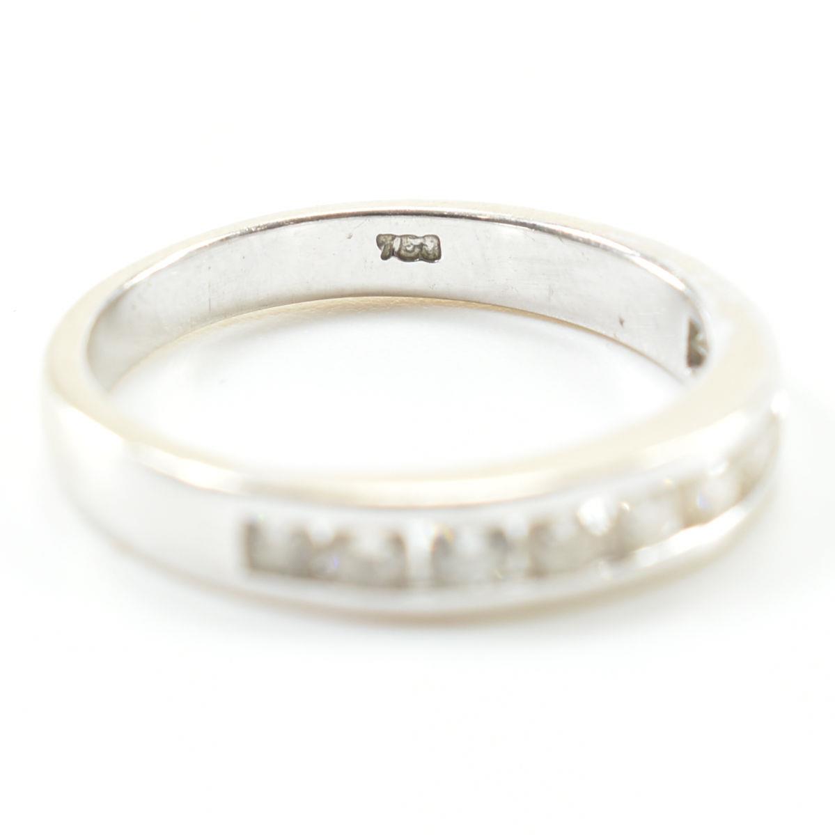 18CT WHITE GOLD & DIAMOND HALF ETERNITY RING - Image 8 of 8