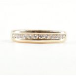 HALLMARKED 9CT GOLD & DIAMOND HALF ETERNITY RING