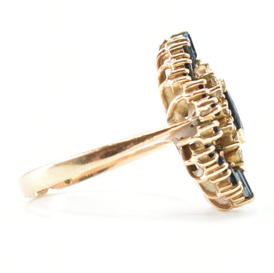 GOLD SPINEL & DIAMOND CLUSTER DRESS RING - Image 5 of 7