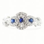 18CT GOLD SAPPHIRE & DIAMOND BRACELET