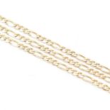 HALLMARKED 9CT GOLD FIGARO CHAIN NECKLACE