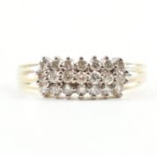 9CT GOLD & DIAMOND CLUSTER RING