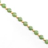 HALLMARKED 18CT GOLD & GREEN STONE NECKLACE