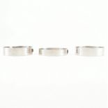 THREE HALLMARKED SILVER BANGLE BRACELETS