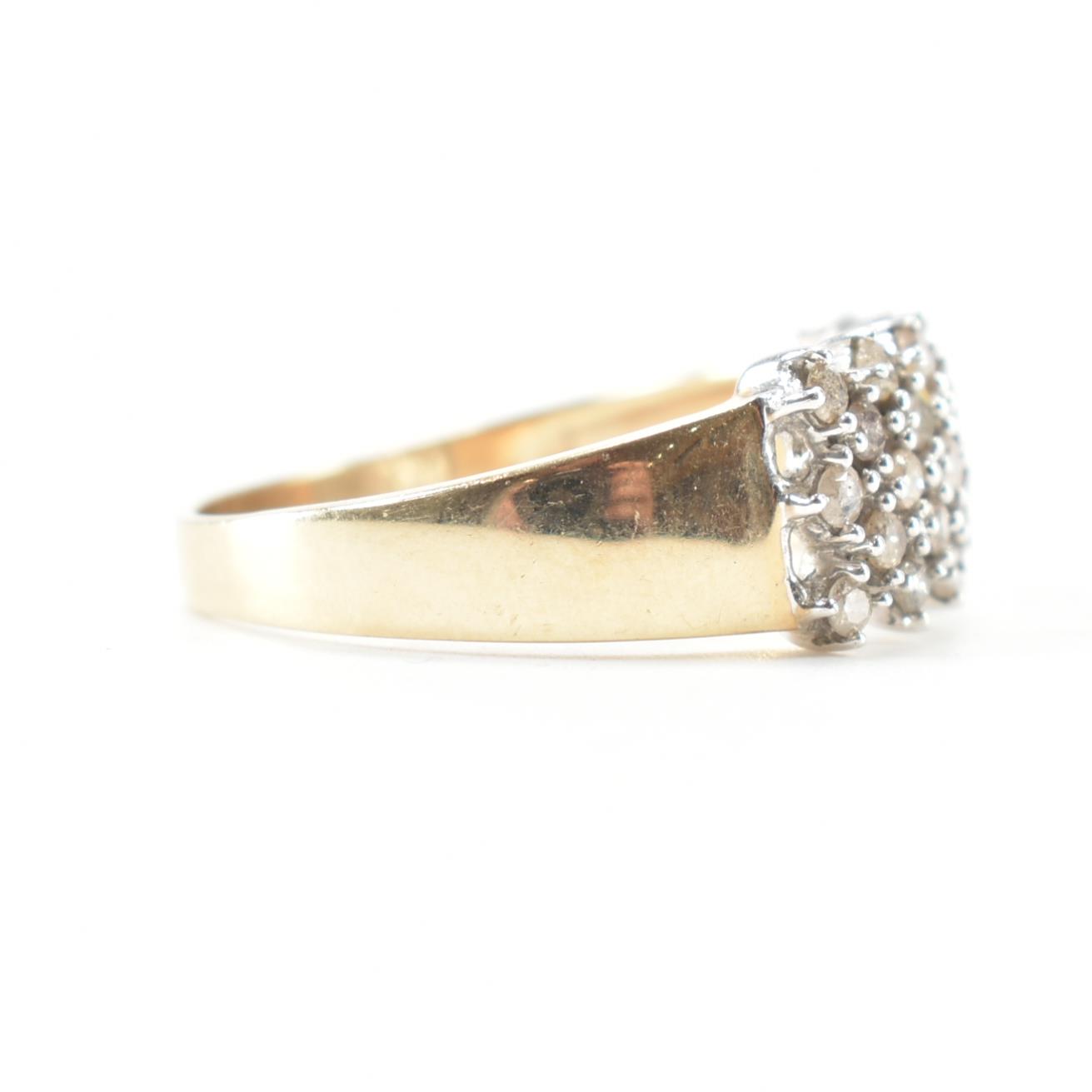 HALLMARKED 9CT GOLD & DIAMOND CLUSTER RING - Image 5 of 9