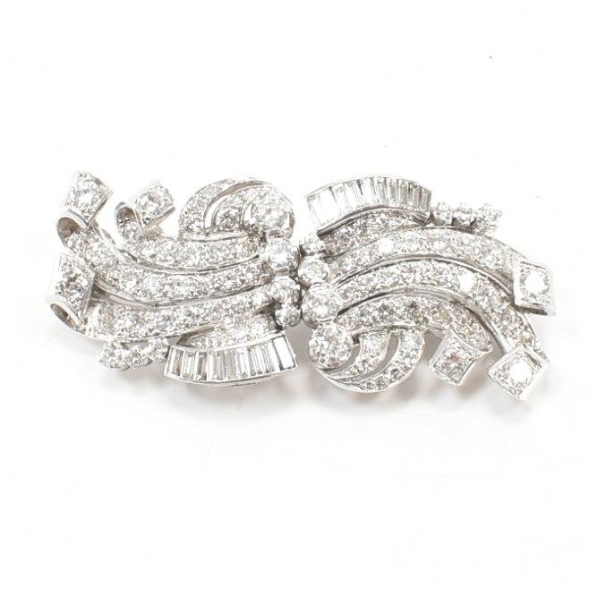 ART DECO DIAMOND TWIN DRESS CLIP