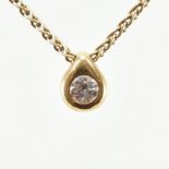 HALLMARKED 18CT GOLD & DIAMOND NECKLACE PENDANT & CHAIN