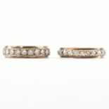 TWO 9CT GOLD ETERNITY RINGS