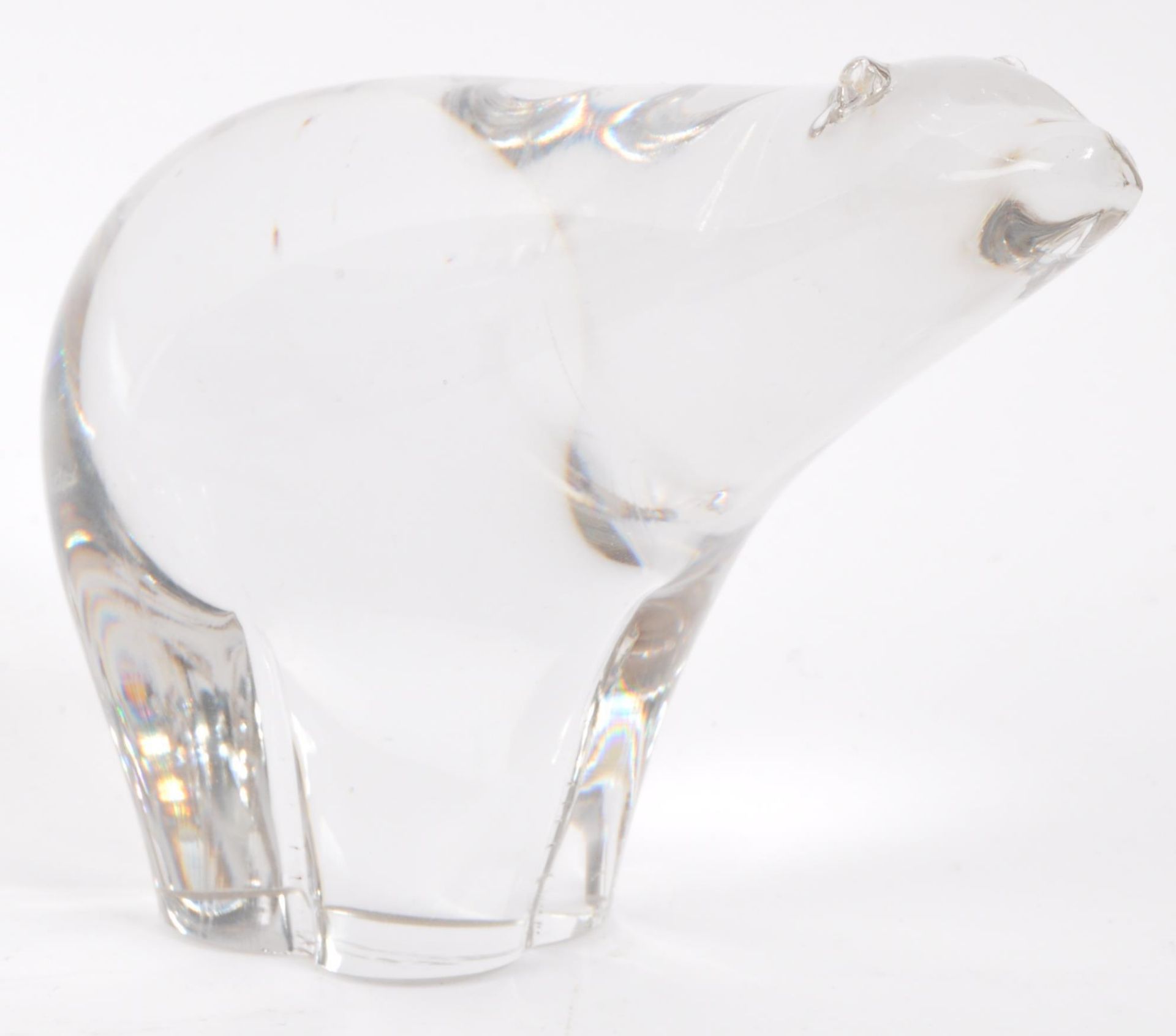 TWO ART GLASS DOLPHIN & POLAR BEAR FIGURINES BY WEDGWOOD - Image 3 of 7
