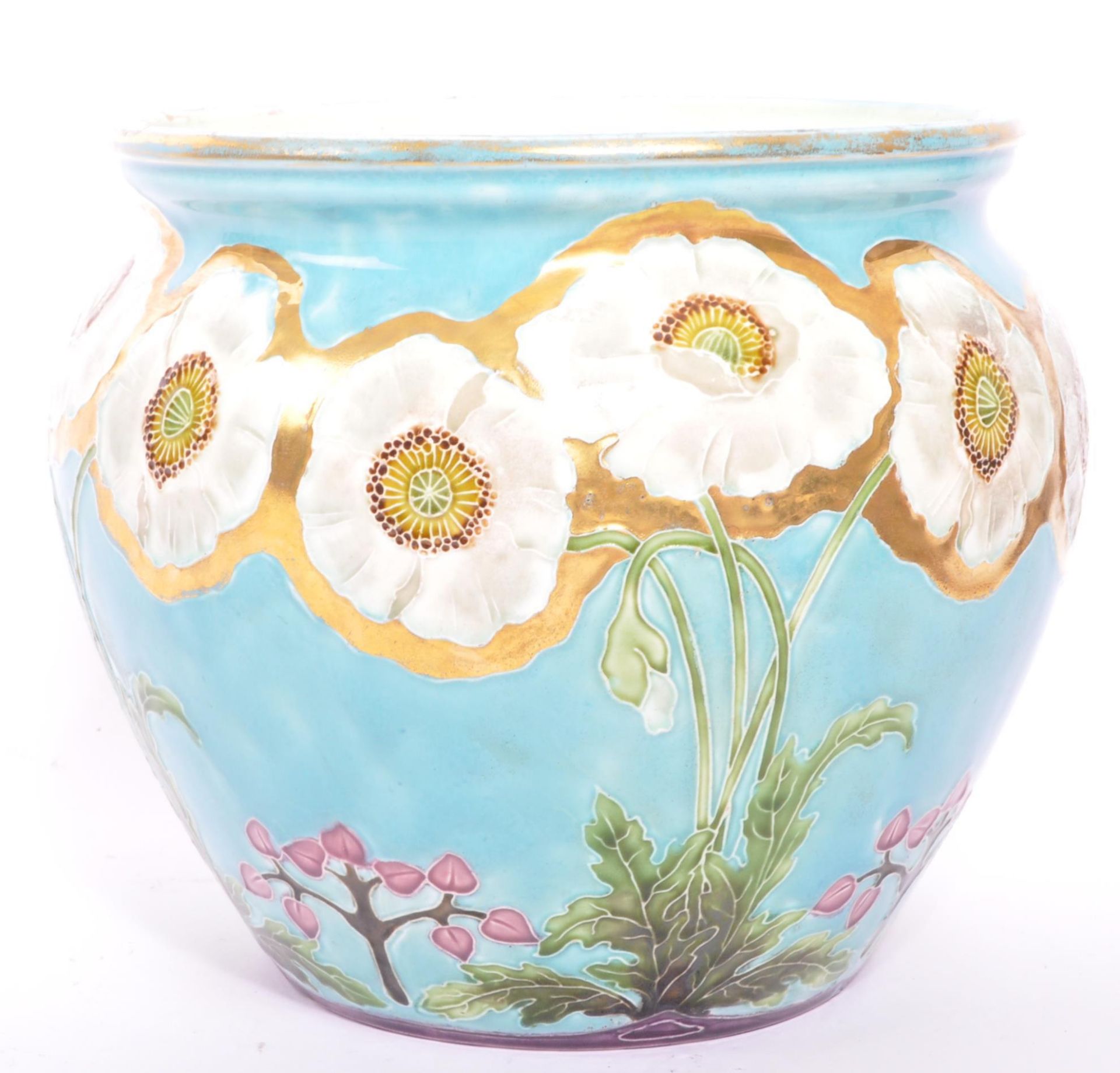 EARLY 20TH CENTURY EICHWALD POTTERY JARDINERE - Image 2 of 5